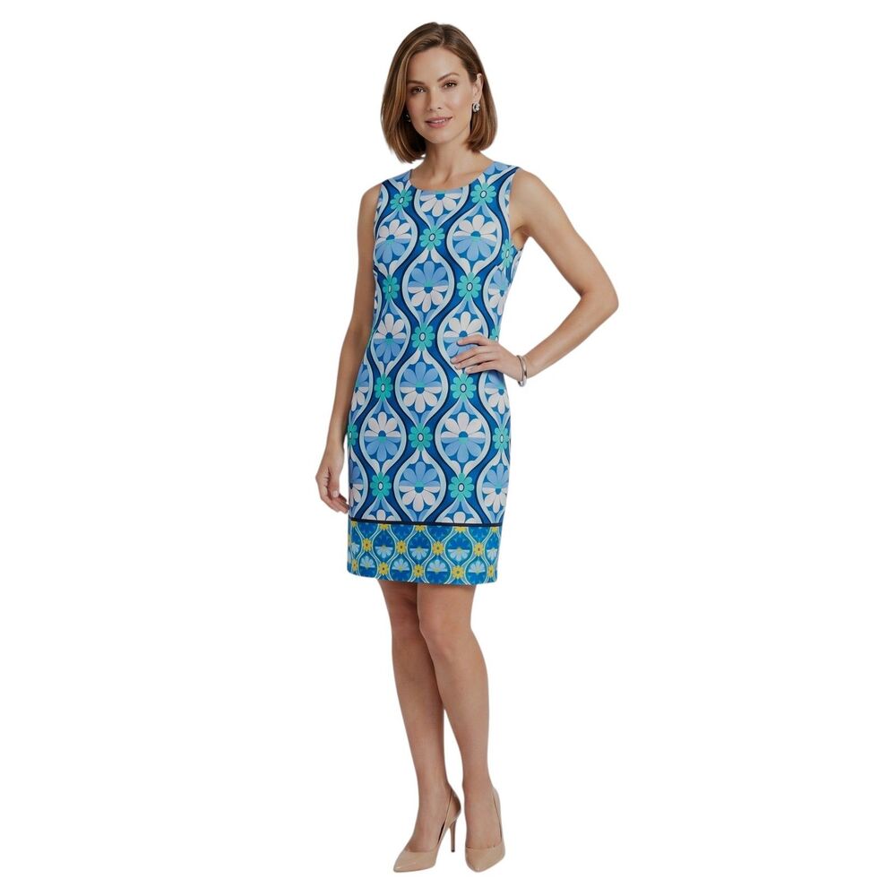London Times Floral Sleeveless Dress Women's Size 14
